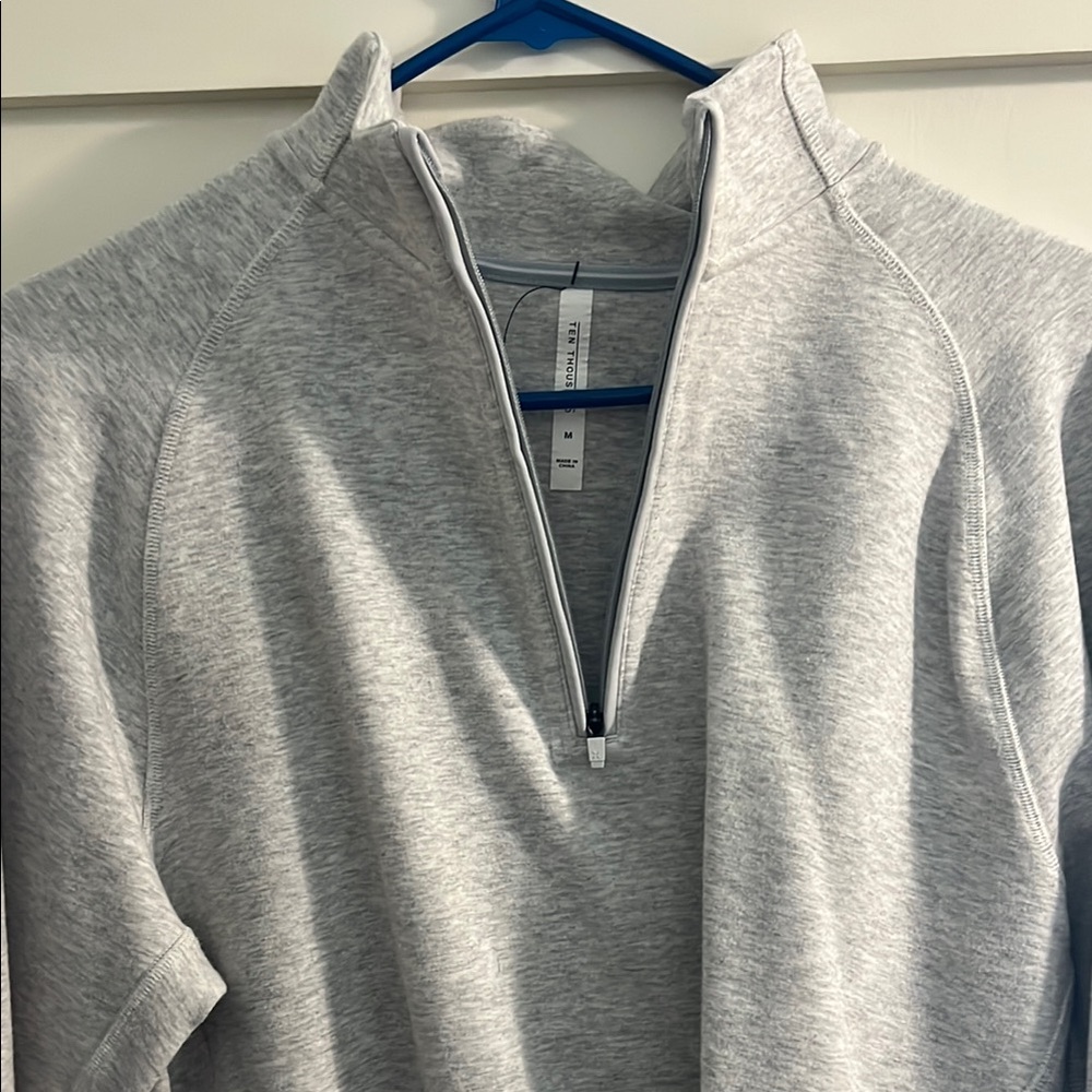 Ten Thousand Gray Zip Up Sweater